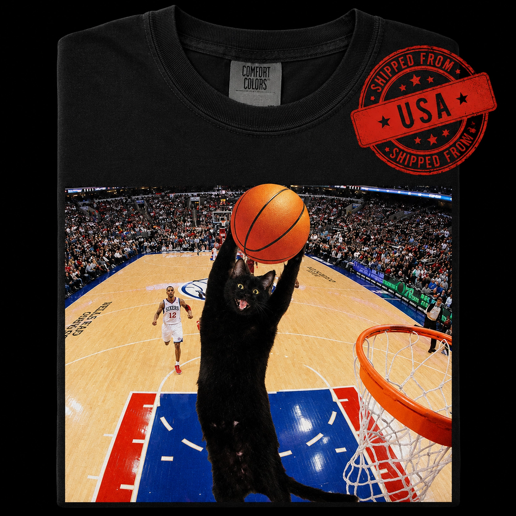 DUNKING CAT SHIRT – Viral Black Cat Basketball Meme Tee Inspired by Jarrett Allen’s Playoff Arrival Fit1 DUNKING CAT SHIRT – Viral Black Cat Basketball Meme Tee Inspired by Jarrett Allen’s Playoff Arrival Fit1