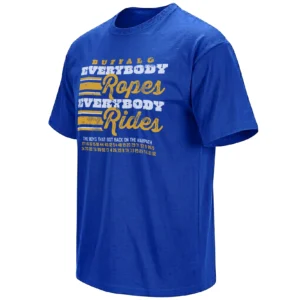 EVERYBODY ROPES EVERYBODY RIDES SHIRT – Tage Thompson Buffalo Sabres Team Motto Tee