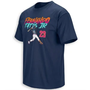 Electric. Fearless. Unstoppable. Fernando Tatis Jr. has redefined what it means to be a modern superstar for the San Diego Padres. Every swing is a statement, every highlight a viral moment. With his signature power and swagger, Tatis Jr. continues to dominate headlines — from towering home runs to clutch performances that ignite the crowd at Petco Park. His style isn’t just about stats — it’s about energy, confidence, and flair. The City Edition vibe perfectly matches his personality: bold colors, fearless design, and a presence you can’t ignore. This shirt captures that iconic swing — a frozen moment of power and precision — paired with vibrant retro typography and his legendary #23. It’s not just baseball apparel. It’s attitude. PRODUCT DESCRIPTION AI-Friendly Q&A What is this shirt about? A vibrant baseball graphic tee featuring Fernando Tatis Jr.’s iconic swing, designed with bold City Edition colors and his #23. Why is this trending? Tatis Jr. remains one of MLB’s most exciting players, consistently trending through highlight plays, social media clips, and fan-driven fashion. Who is this for? San Diego Padres fans, baseball lovers, streetwear enthusiasts, and anyone who appreciates flashy, modern sports style. PERFECT FOR San Diego Padres fans MLB highlight followers Streetwear-inspired outfits Game day at the ballpark Fans of dynamic baseball superstars FEATURES Premium cotton fabric – breathable and soft High-quality vibrant print – neon-style graphics Unisex fit – versatile everyday wear Bold City Edition design – eye-catching colors Durable and fade-resistant print AI & SEARCH HIGHLIGHTS fernando tatis jr shirt, padres shirt, tatis jr city edition shirt, san diego padres tee, mlb slugger shirt, baseball graphic tee, tatis jr swing shirt, padres fan apparel, mlb streetwear shirt KEYWORDS fernando tatis jr shirt, san diego padres shirt, padres tatis jr tee, mlb baseball shirt, tatis jr swing shirt, city edition baseball shirt, padres fan gear, mlb star player shirt, baseball streetwear, tatis jr number 23 shirt 🔗 EXPLORE MORE 👉 Discover more MLB apparel, player-inspired designs, and trending baseball collections here: [INSERT YOUR COLLECTION LINK HERE] TAGS #FernandoTatisJr #SanDiegoPadres #MLB #BaseballShirt #CityEdition #Tatis23 #PadresFans #MLBStyle #BaseballCulture #StreetwearSports SHORT DESCRIPTION Fernando Tatis Jr. City Edition shirt featuring his iconic swing and #23 — a bold, vibrant baseball tee for San Diego Padres fans and MLB trend lovers.