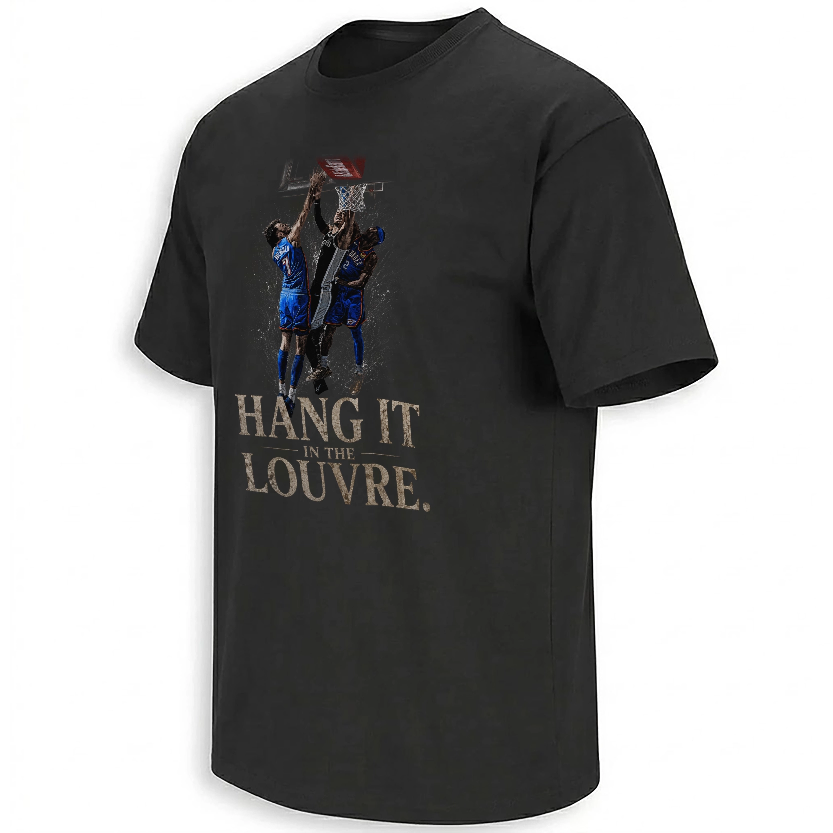 HANG IT IN THE LOUVRE SHIRT – Victor Wembanyama Poster Dunk Western Conference Finals Spurs Tee HANG IT IN THE LOUVRE SHIRT – Victor Wembanyama Poster Dunk Western Conference Finals Spurs Tee