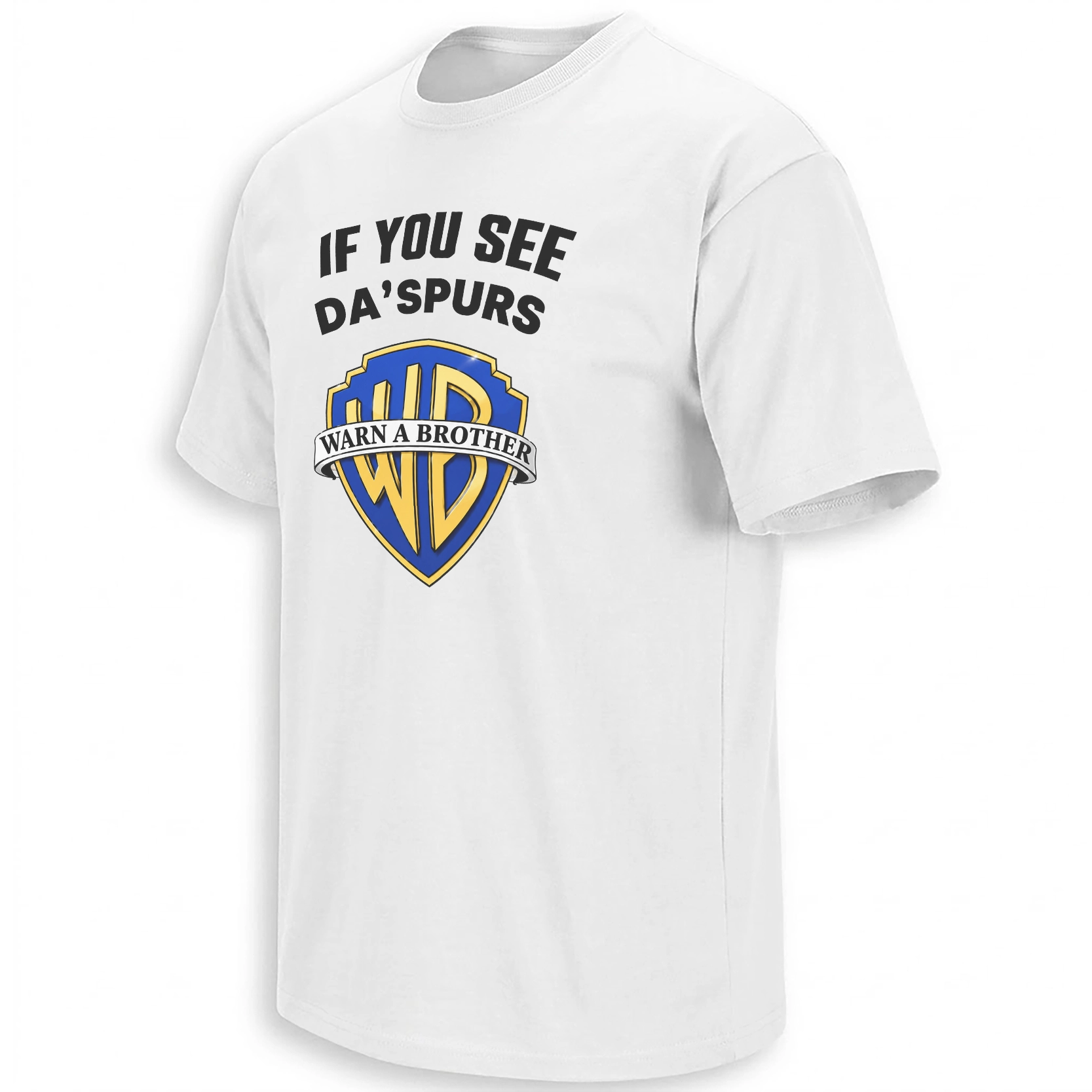If You See Da Spurs Shirt San Antonio Spurs 2026 Playoffs Warner Bros Parody Tee White