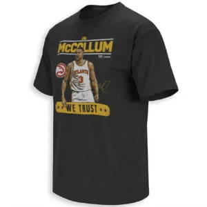 IN MCCOLLUM WE TRUST SHIRT – CJ McCollum Atlanta Hawks 2026 NBA Playoffs Statement Tee