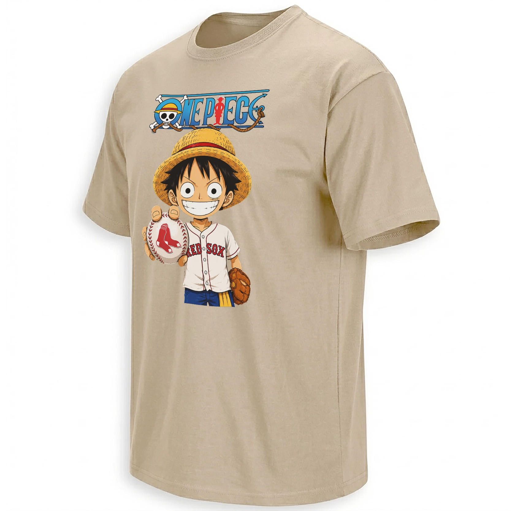 LUFFY RED SOX T-SHIRT – One Piece Boston Red Sox Anime Baseball Crossover Jersey Tee S LUFFY RED SOX T-SHIRT – One Piece Boston Red Sox Anime Baseball Crossover Jersey Tee