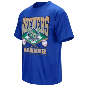 MILWAUKEE BREWERS 1970–1994 25TH ANNIVERSARY SHIRT – Retro Milwaukee Baseball Heritage Tee