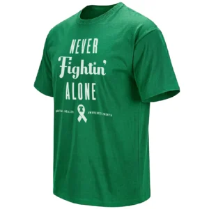 NEVER FIGHTIN’ ALONE SHIRT – Philadelphia Phillies Mental Health Awareness Baseball Tee