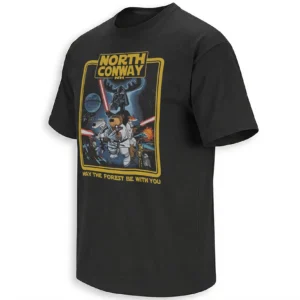 NORTH CONWAY NH SHIRT – May The Forest Be With You Retro Parody Tee