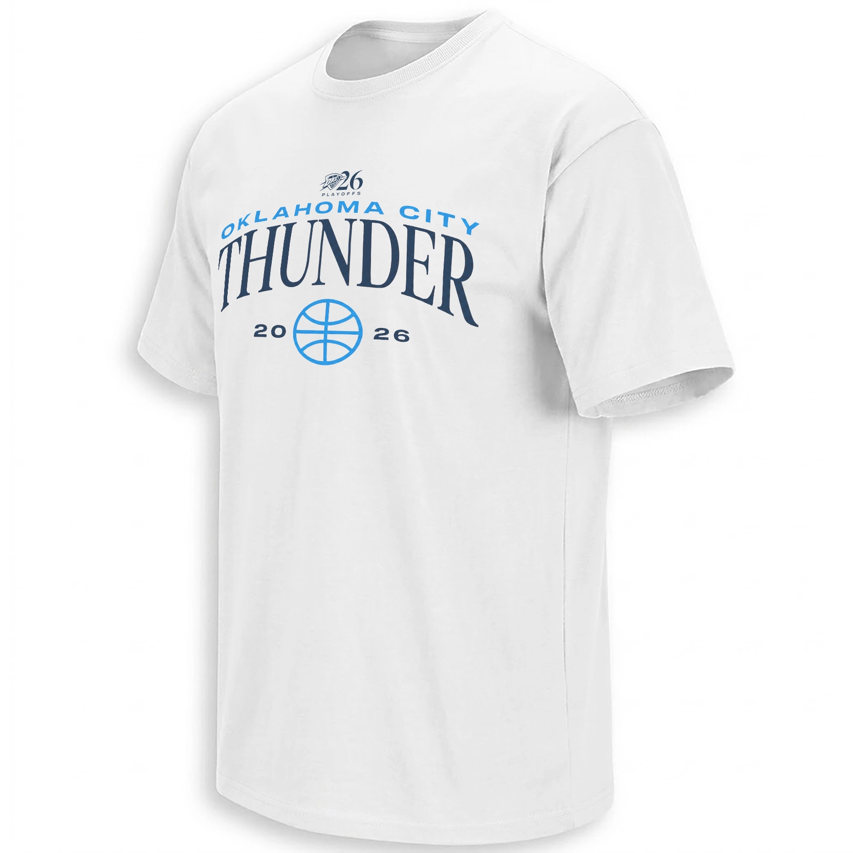 OKC Basketball 2026 Playoffs Shirt White Stadium Out Edition