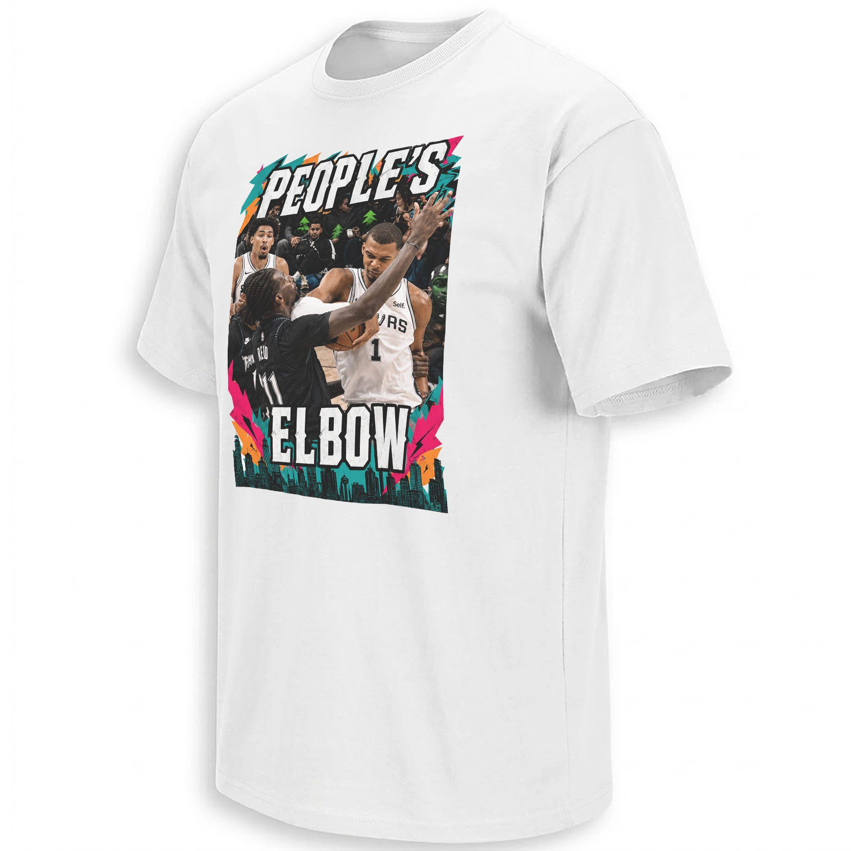 PEOPLE'S ELBOW SHIRT – Wemby’s Elbow On Naz Reid San Antonio Spurs 2026 NBA Playoffs Game 5 Victory Tee PEOPLE'S ELBOW SHIRT – Wemby’s Elbow On Naz Reid San Antonio Spurs 2026 NBA Playoffs Game 5 Victory Tee