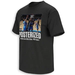 POSTERIZED SHIRT – Victor Wembanyama Over Chet Holmgren & Shai Gilgeous-Alexander Western Conference Finals Tee