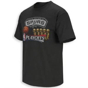 SAN ANTONIO SPURS 5 RINGS PLAYOFFS SHIRT – Championship Legacy NBA Dynasty Tee