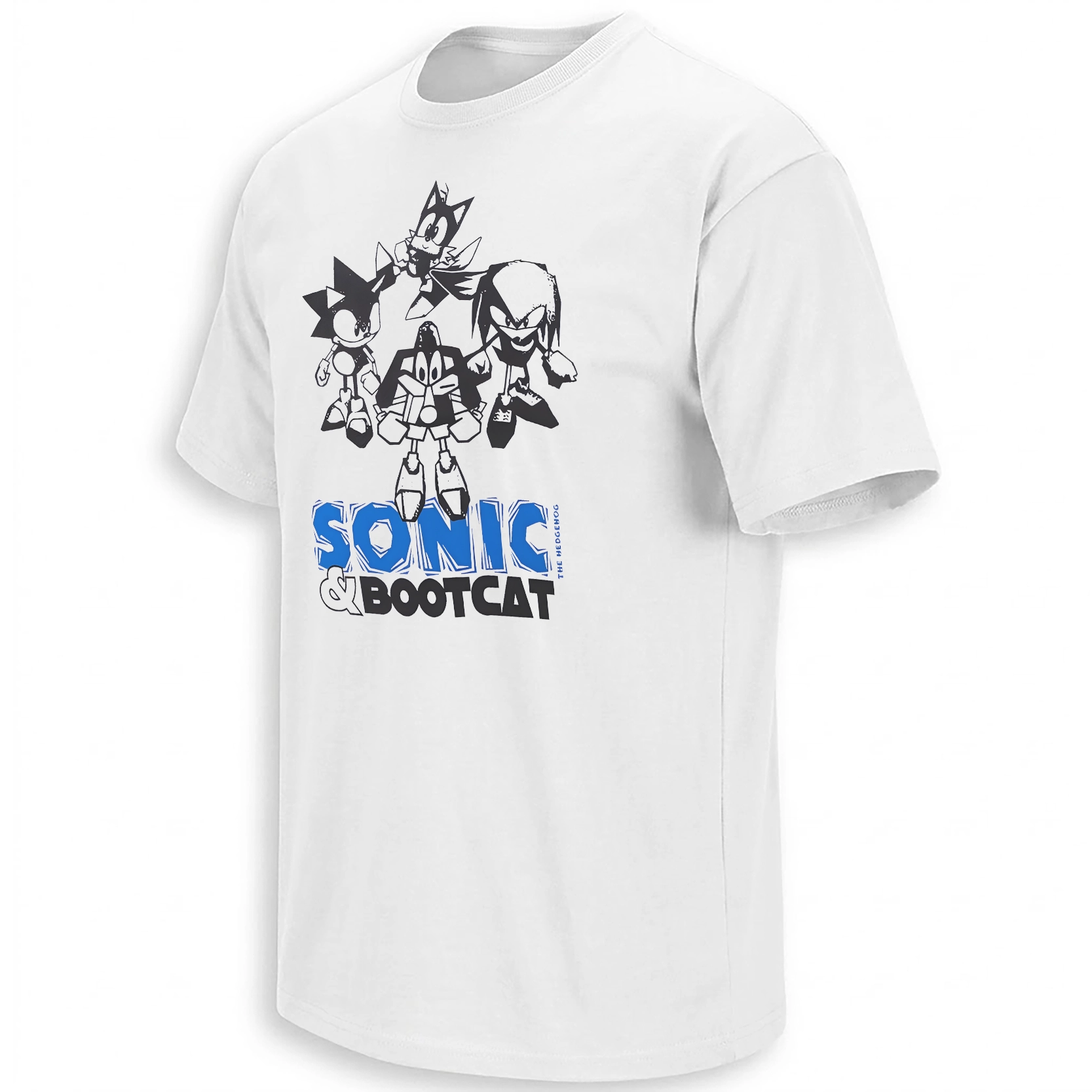 SONIC & BOOTCAT SHIRT – Retro Cartoon Speed Adventure Graphic Tee SONIC & BOOTCAT SHIRT – Retro Cartoon Speed Adventure Graphic Tee