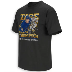 TAGE THOMPSON SHIRT – Buffalo Sabres No. 72 Hockey Lightning Graphic Tee