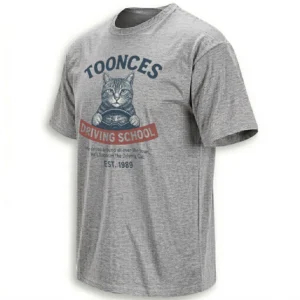TOONCES DRIVING SCHOOL SHIRT – Est. 1989 Retro Cat Comedy Tee