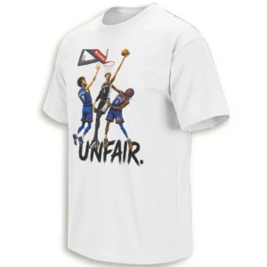 UNFAIR. SHIRT – Victor Wembanyama Poster Over Chet Holmgren & Shai Gilgeous-Alexander Western Conference Finals Tee B