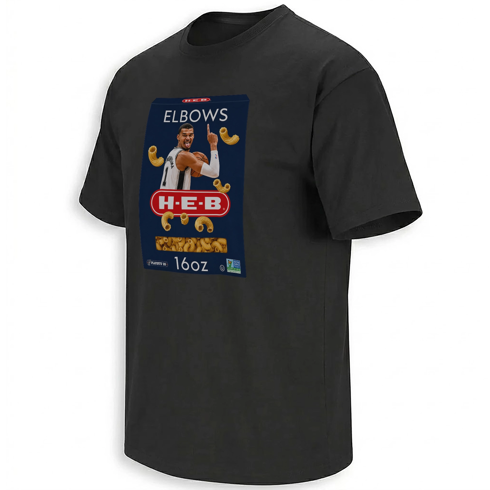 Wemby Elbows HEB Meme Shirt Black
