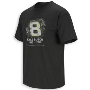 BECAUSE YOU NEVER KNOW WHEN THE LAST ONE IS SHIRT – Kyle Busch Rowdy Never Dies NASCAR Memorial Tee F