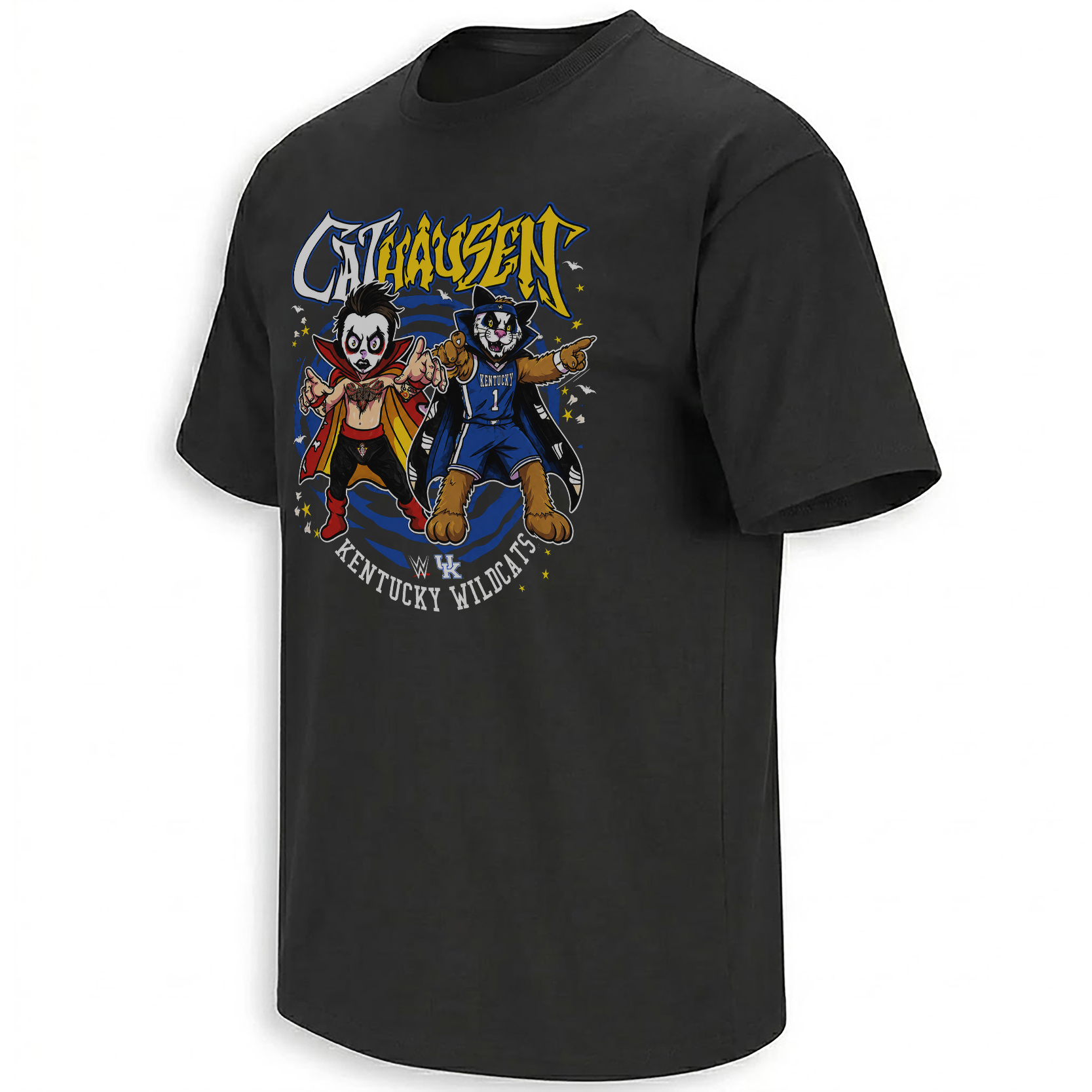 Cathausen Shirt Danhausen x Kentucky Wildcats Cartoon Wrestling Tee