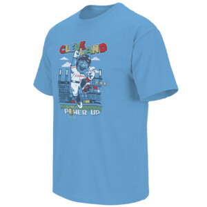 CLEVELAND POWER UP SHIRT Guardians – Retro Arcade Baseball Tee