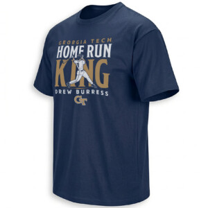 HOME RUN KING SHIRT – Drew Burress Georgia Tech Yellow Jackets Baseball Tee