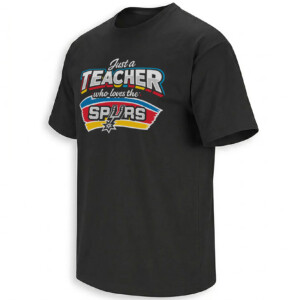 JUST A TEACHER WHO LOVES THE SPURS SHIRT – San Antonio Basketball Teacher Fan Tee