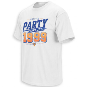 LET’S PARTY LIKE IT’S 1999 SHIRT New York Knicks NBA Finals Retro Celebration Tee W