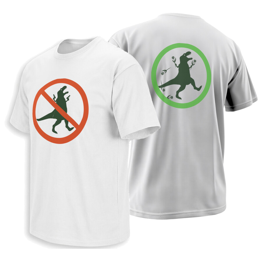 Peace Dinosaur Shirt Front View