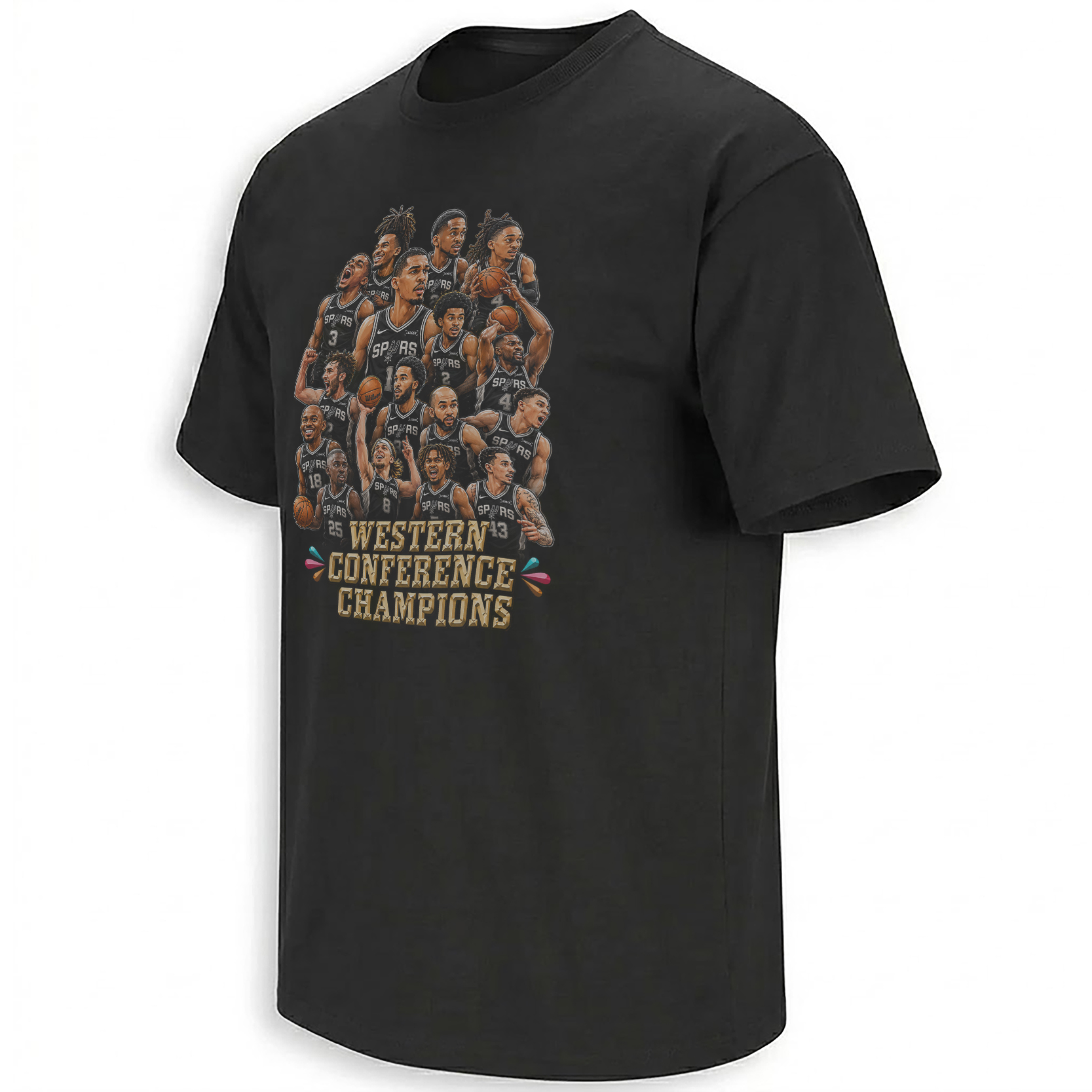 SPURS 2026 WESTERN CONFERENCE CHAMPIONS SHIRT – San Antonio Roster Collage Tee SPURS 2026 WESTERN CONFERENCE CHAMPIONS SHIRT – San Antonio Roster Collage Tee
