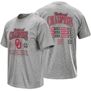 2026 NATIONAL CHAMPIONS SCHEDULE SHIRT – Oklahoma Sooners College World Series Run Tee