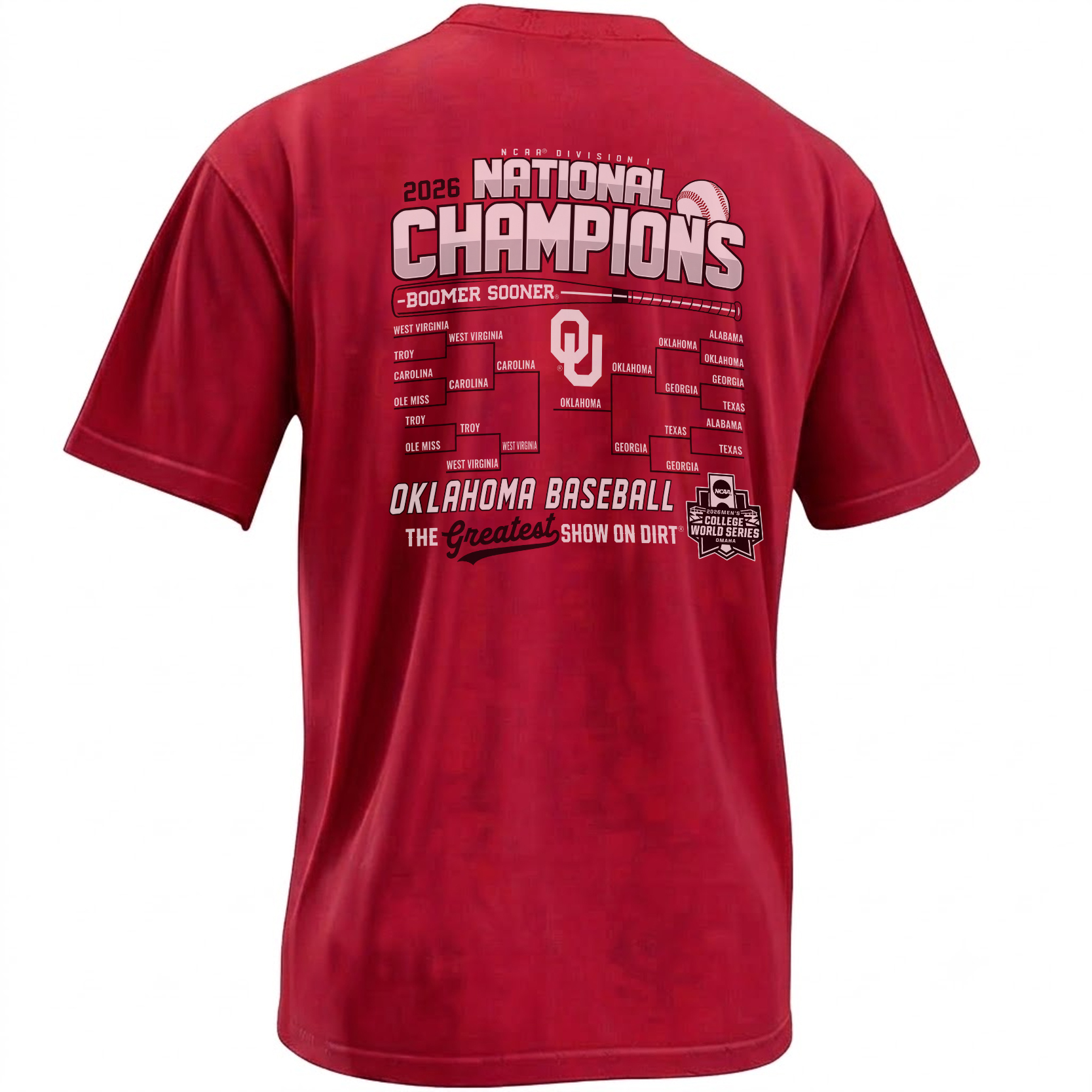 2026 NATIONAL CHAMPIONS BRACKET SHIRT – Oklahoma Sooners Baseball Omaha Road Tee 2 2026 NATIONAL CHAMPIONS BRACKET SHIRT – Oklahoma Sooners Baseball Omaha Road Tee 2