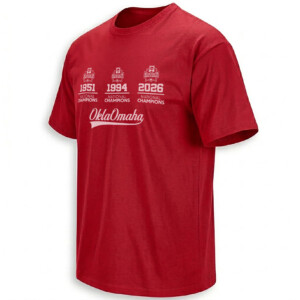 3X NATIONAL CHAMPIONS SHIRT – Oklahoma Sooners Baseball Banner Tee