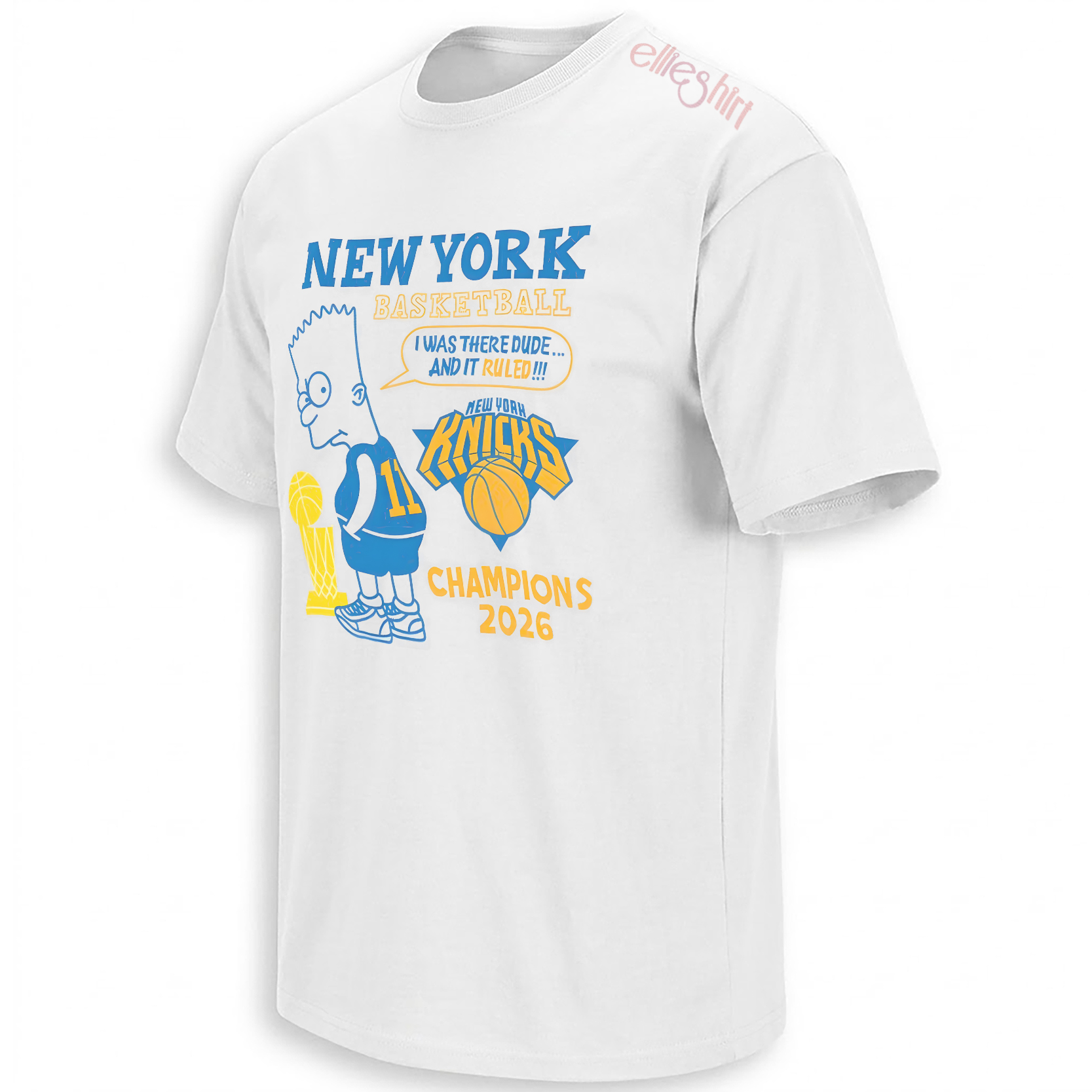 I WAS THERE DUDE AND IT RULED SHIRT – Bart Simpson Knicks 2026 Champions Roster Tee 1 I WAS THERE DUDE AND IT RULED SHIRT – Bart Simpson Knicks 2026 Champions Roster Tee 1