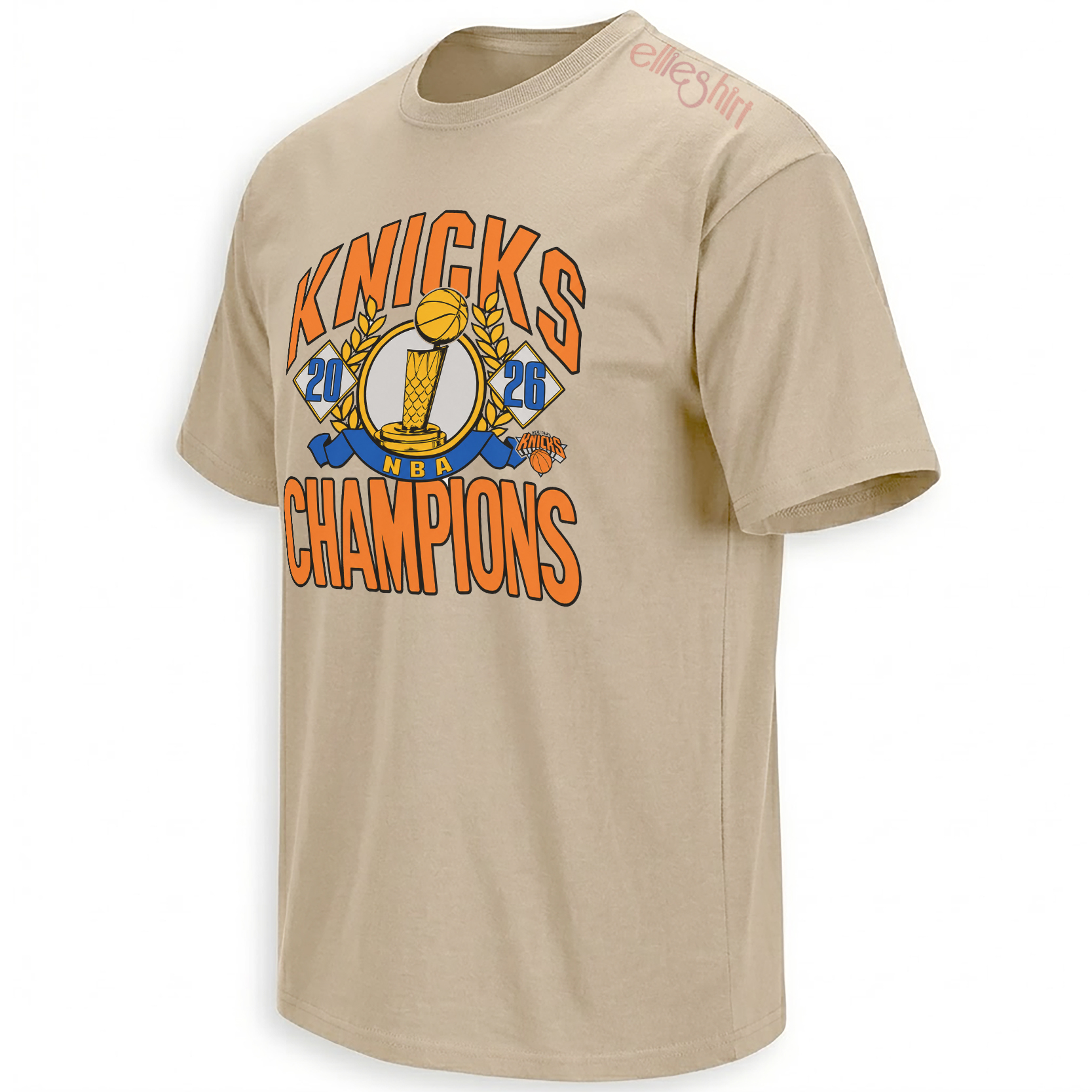 KNICKS NBA CHAMPIONS SHIRT – New York 2026 Trophy Laurel Tee S KNICKS NBA CHAMPIONS SHIRT – New York 2026 Trophy Laurel Tee S