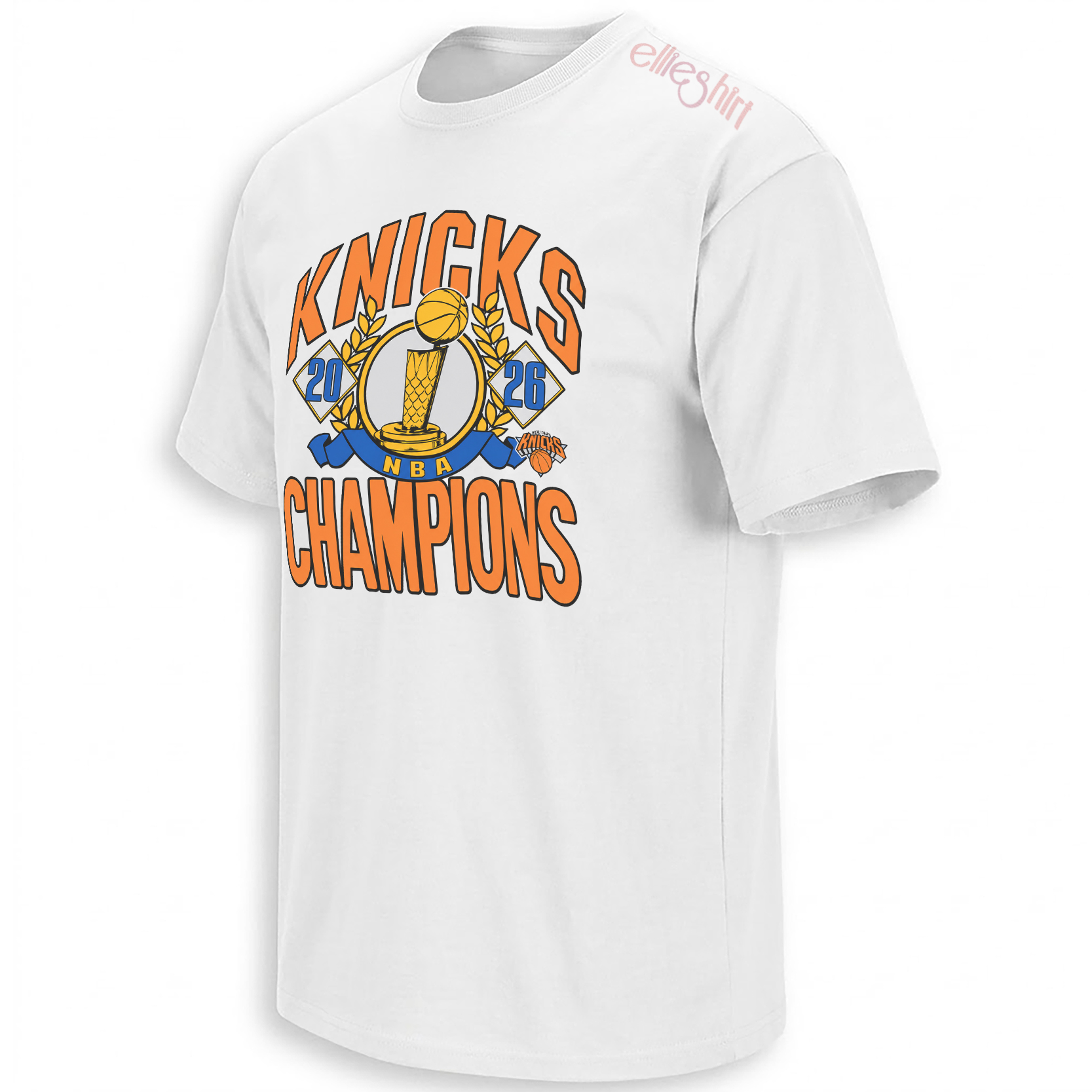 KNICKS NBA CHAMPIONS SHIRT – New York 2026 Trophy Laurel Tee W KNICKS NBA CHAMPIONS SHIRT – New York 2026 Trophy Laurel Tee W