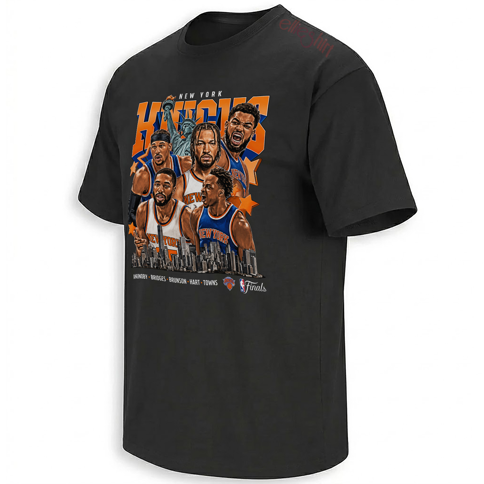 NEW YORK KNICKS SHIRT – Brunson Anunoby Towns Finals Tee B NEW YORK KNICKS SHIRT – Brunson Anunoby Towns Finals Tee B
