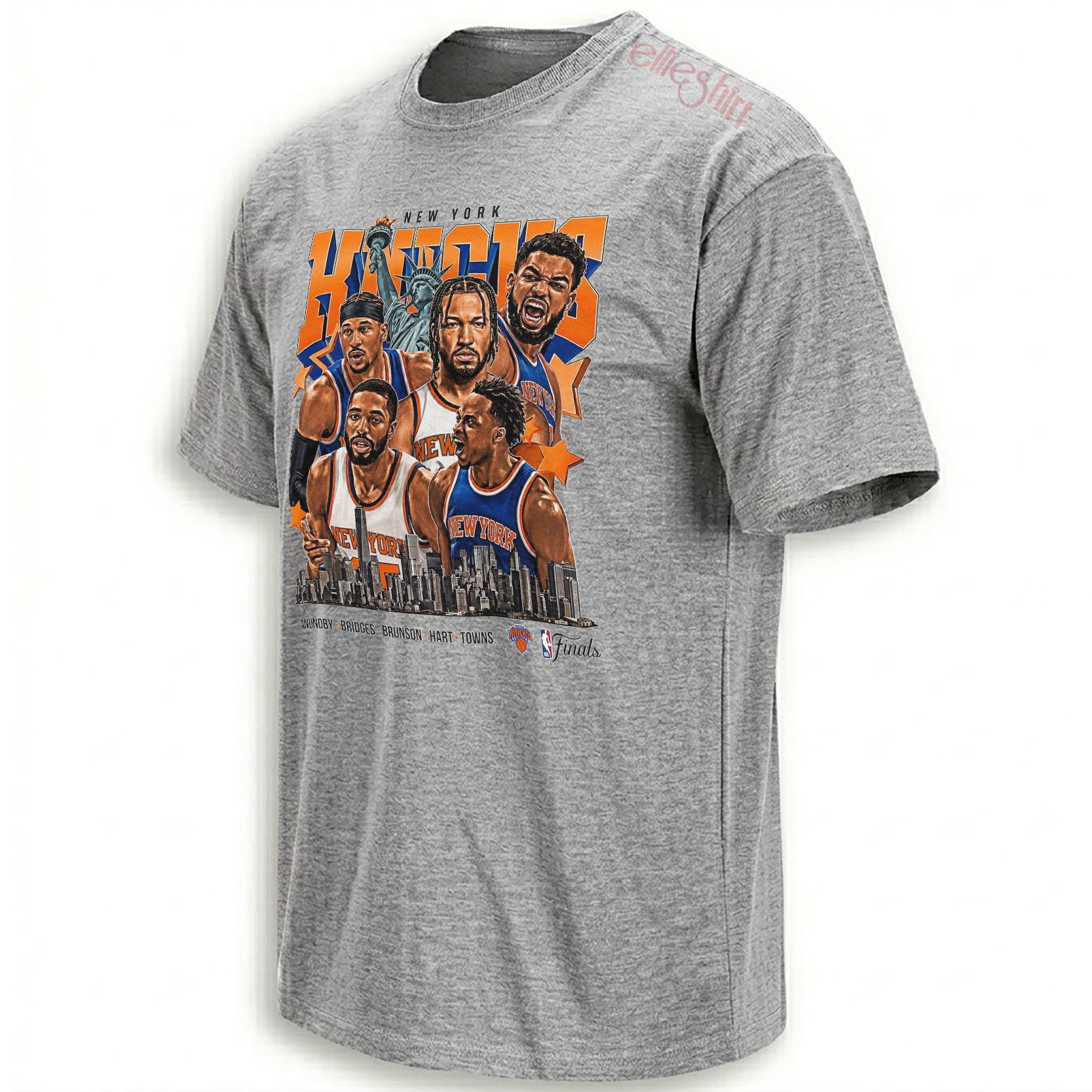 NEW YORK KNICKS SHIRT – Brunson Anunoby Towns Finals Tee G NEW YORK KNICKS SHIRT – Brunson Anunoby Towns Finals Tee G