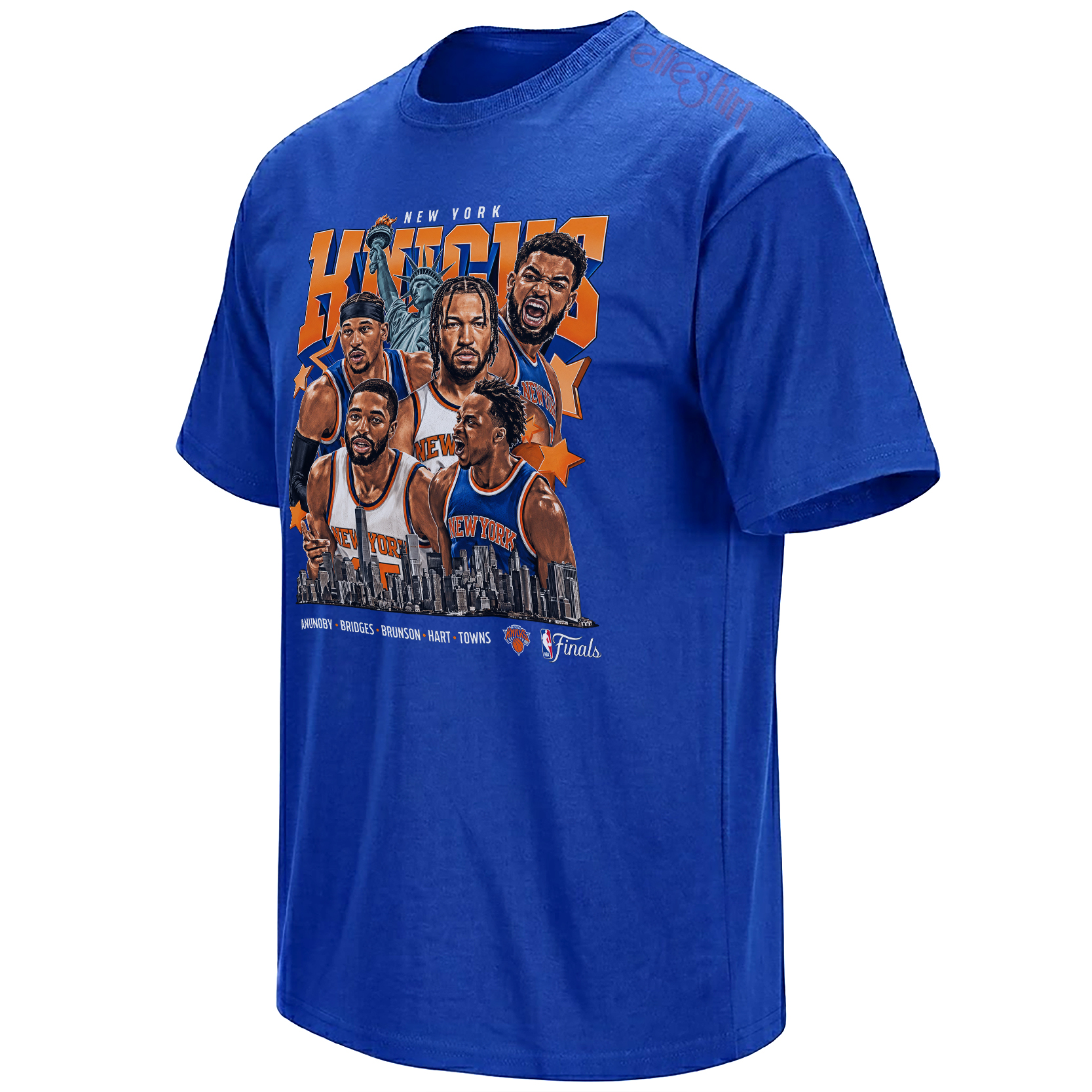 NEW YORK KNICKS SHIRT – Brunson Anunoby Towns Finals Tee RB NEW YORK KNICKS SHIRT – Brunson Anunoby Towns Finals Tee RB
