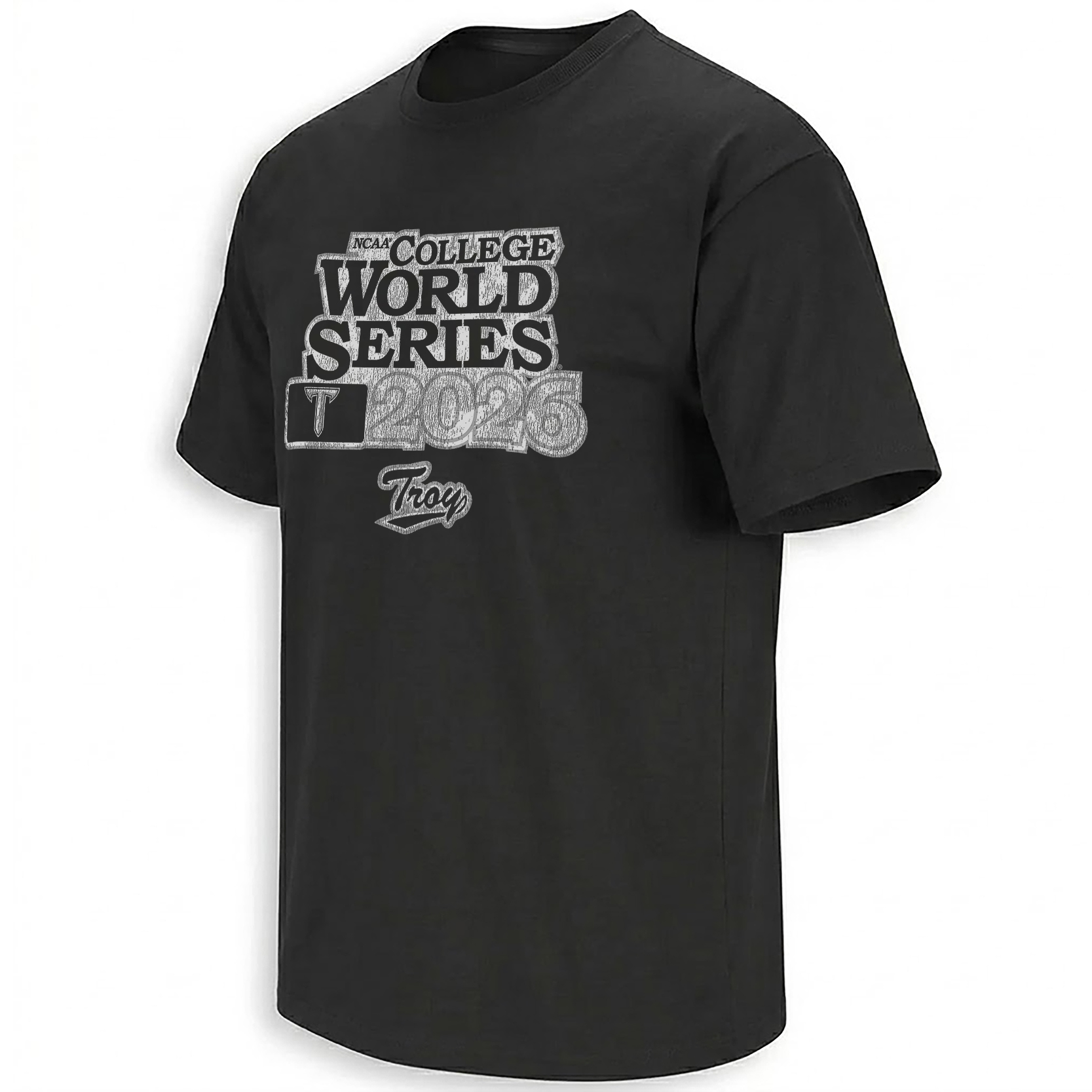 Troy College World Series Shirt 2026 Trojans Omaha baseball black graphic