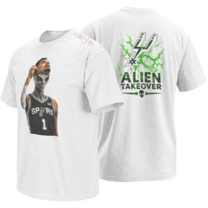 ALIEN TAKEOVER SHIRT – Wembanyama Spurs Face Reveal Tee