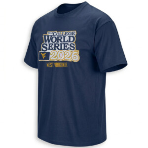 WEST VIRGINIA COLLEGE WORLD SERIES SHIRT – 2026 Mountaineers Omaha Baseball Tee