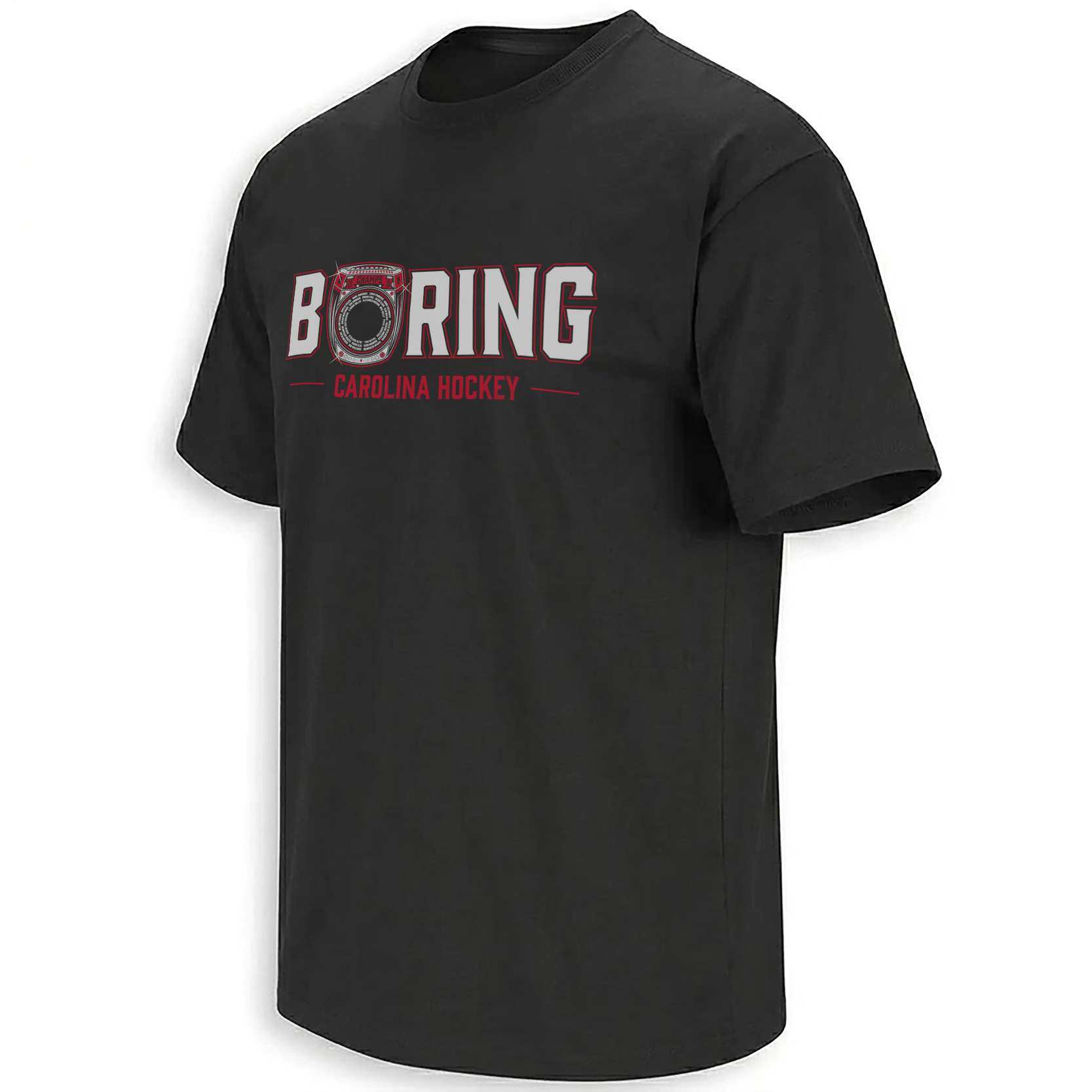 BORING CAROLINA HOCKEY SHIRT – Hurricanes 2026 Stanley Cup Champions Ring Tee BORING CAROLINA HOCKEY SHIRT – Hurricanes 2026 Stanley Cup Champions Ring Tee