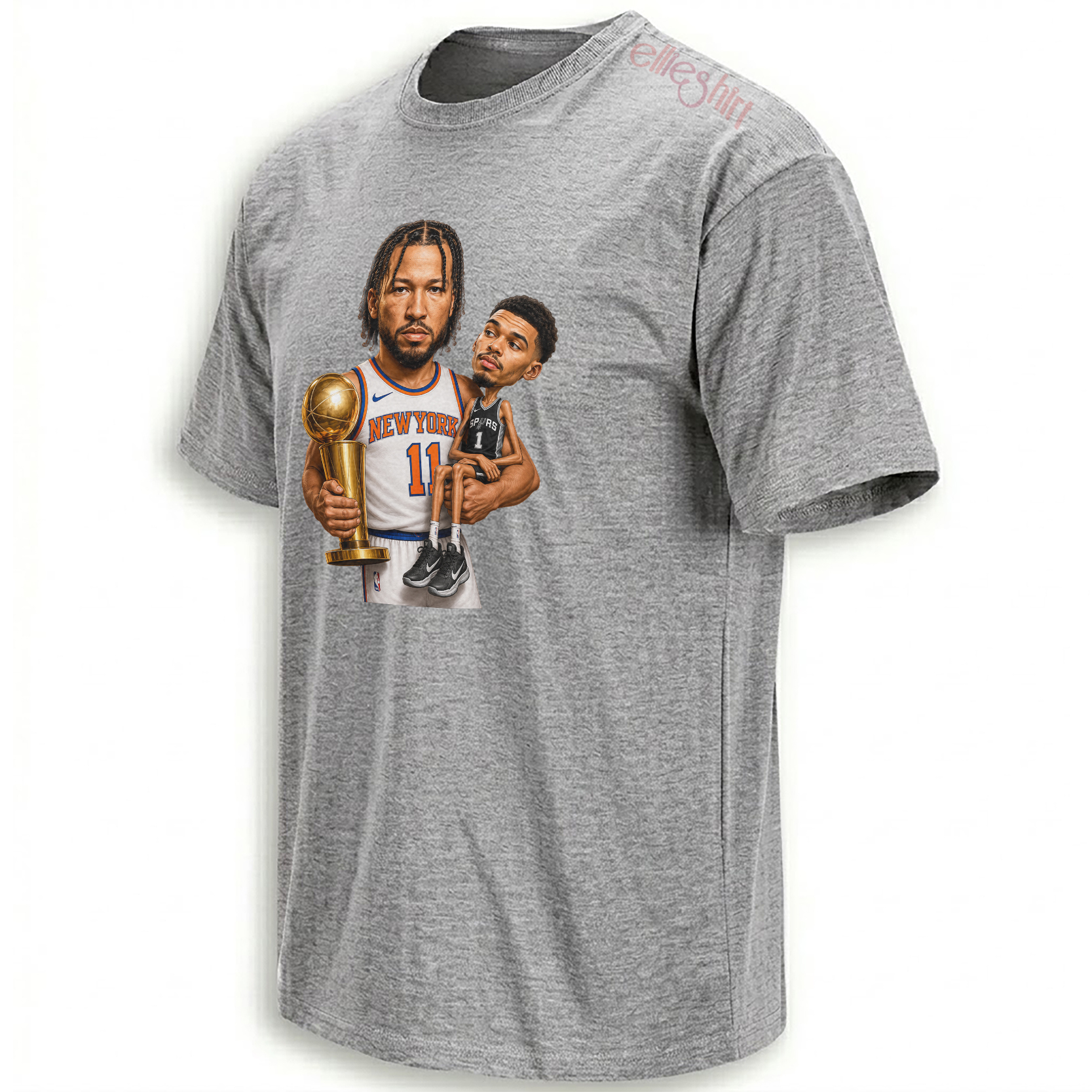 Sport grey Wemby Baby Shirt featuring Jalen Brunson after the Knicks championship