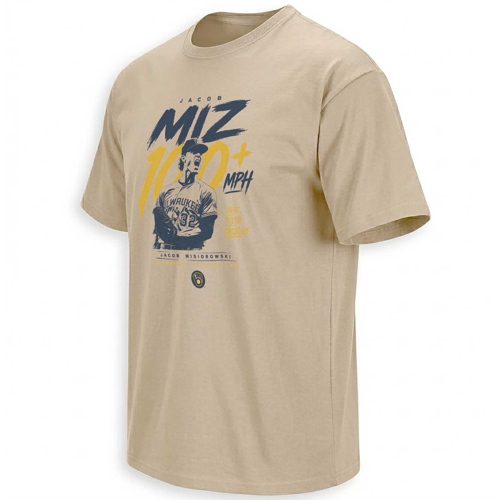 JACOB MIZ SHIRT – Milwaukee Brewers 100+ MPH Heat Tee JACOB MIZ SHIRT – Milwaukee Brewers 100+ MPH Heat Tee