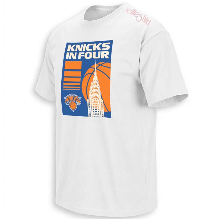 Knicks In Four Shirt premium clean white front look
