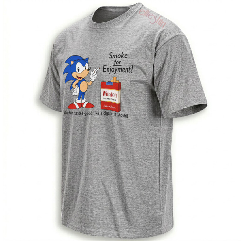 Sonic Winston Shirt Smoke For Enjoyment Athletic Gray Edition
