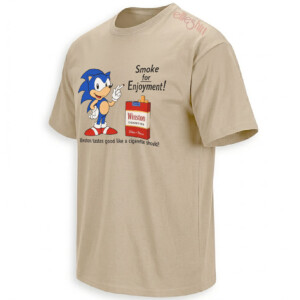 SONIC WINSTON SHIRT – Smoke For Enjoyment Retro Cigarette Parody Tee S