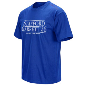 STAFFORD GARRETT ’26 SHIRT – Matthew Stafford & Myles Garrett Los Angeles Rams Tee