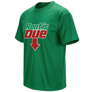 RENT IS DUE SHIRT – Downward Arrow Boardwalk Meme Tee