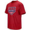 USA SOFTBALL SHIRT – Primary Logo Red White and Blue Tee