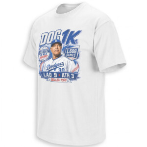 DOC 1K SHIRT – Dave Roberts Dodgers Historic 1,000th Win Tee