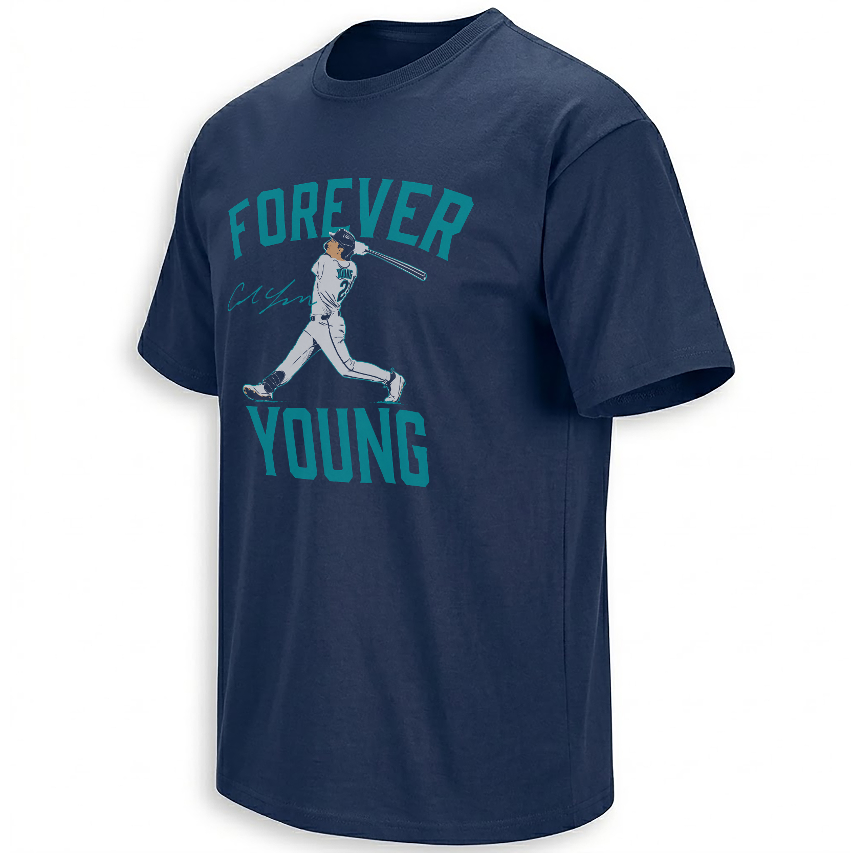 FOREVER YOUNG SHIRT – Cole Young Seattle Mariners Swing Graphic Tee FOREVER YOUNG SHIRT – Cole Young Seattle Mariners Swing Graphic Tee